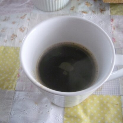 朝食と一緒にいただきました♪
朝から甘い香りのコーヒーで元気がでました＾＾